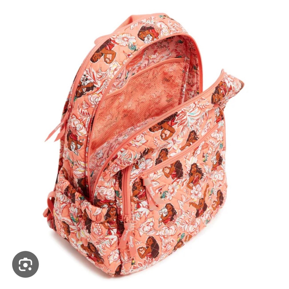 New Vera Bradley x Disney Campus Backpack Moana Adventure NWT in Cotton - Picture 14 of 15